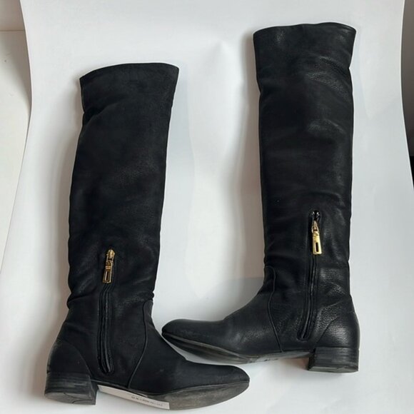 Prada Leather Knee High Boots - Picture 1 of 13